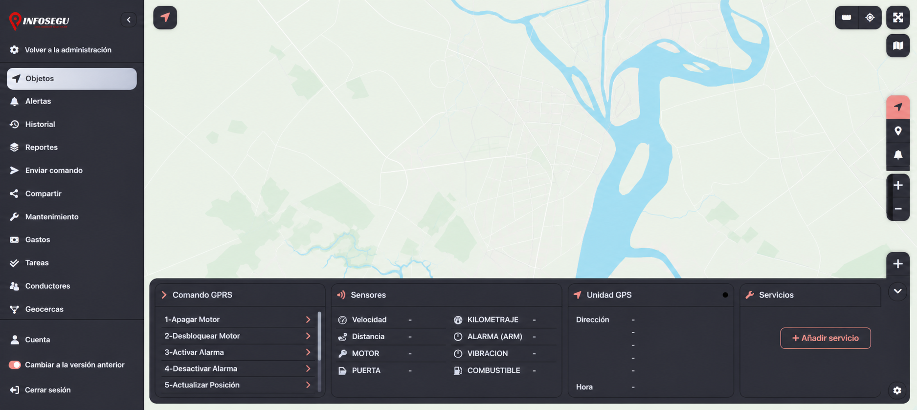 Plataforma pública de rastreo GPS INFOSEGU